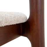 Ex Display - Caspar 65cm Dark Brown Bar Stool - Beige