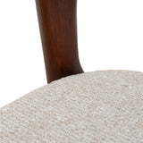 Ex Display - Caspar 65cm Dark Brown Bar Stool - Beige Bar Stool Swady-Core