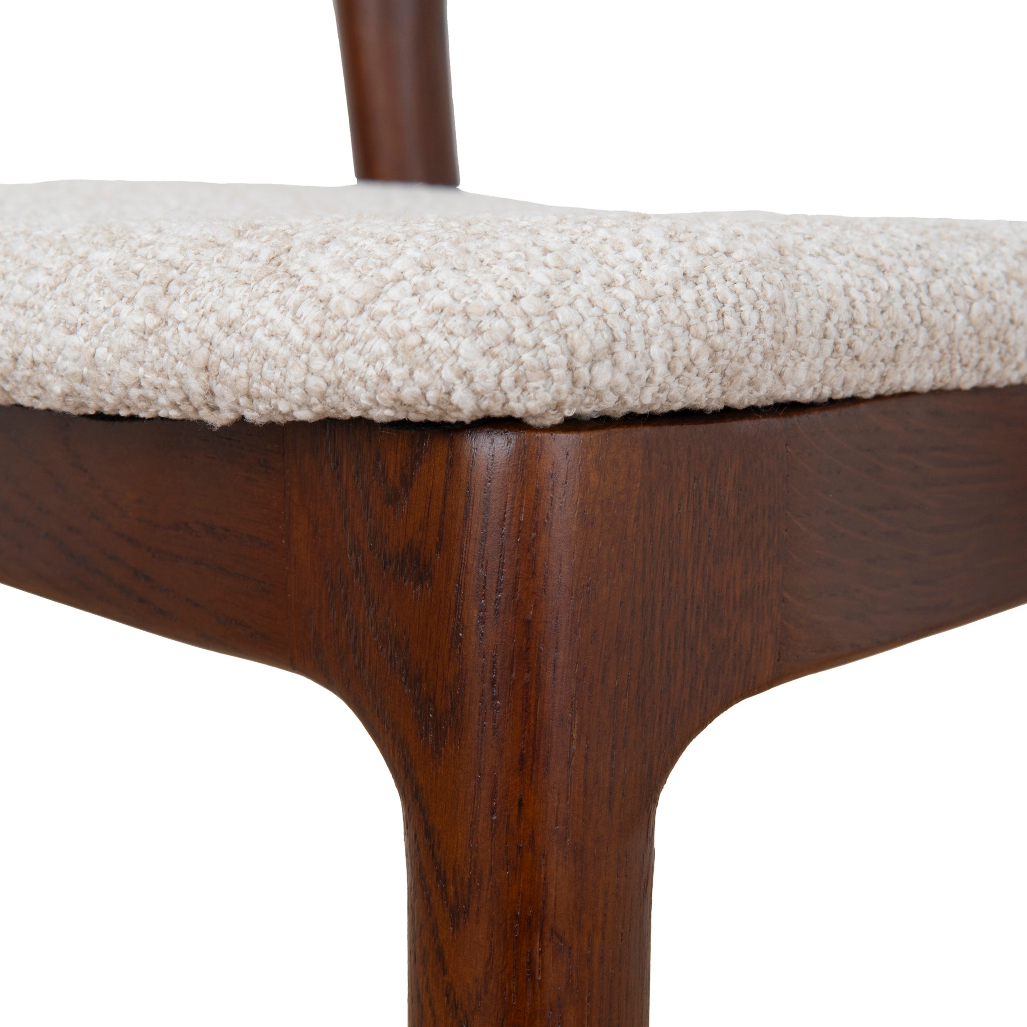 Set of 2 - Caspar 65cm Dark Brown Bar Stool - Beige Bar Stool Swady-Core