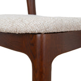 Ex Display - Caspar 65cm Dark Brown Bar Stool - Beige