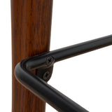 Set of 2 - Caspar 65cm Dark Brown Bar Stool - Beige Bar Stool Swady-Core