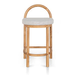Adir 66cm Natural Bar Stool - Clay Grey Bar Stool LJ-Core