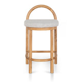 Adir 66cm Natural Bar Stool - Clay Grey Bar Stool LJ-Core