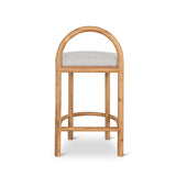 Adir 66cm Natural Bar Stool - Clay Grey Bar Stool LJ-Core