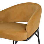 Set of 2 - Rabi Black Bar Stool - Orange Gold Seat Bar Stool Freehold-Core