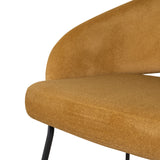 Set of 2 - Rabi Black Bar Stool - Orange Gold Seat Bar Stool Freehold-Core