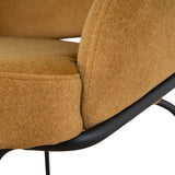 Set of 2 - Rabi Black Bar Stool - Orange Gold Seat Bar Stool Freehold-Core