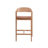 Ex Display - Davis Natural Bar Stool - Brown Seat Bar Stool Swady-Core