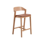 Ex Display - Davis Natural Bar Stool - Brown Seat Bar Stool Swady-Core