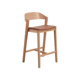 Ex Display - Davis Natural Bar Stool - Brown Seat Bar Stool Swady-Core
