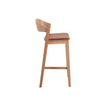 Davis Natural Bar Stool - Brown Seat Bar Stool Swady-Core