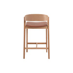 Ex Display - Davis Natural Bar Stool - Brown Seat Bar Stool Swady-Core