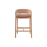Ex Display - Davis Natural Bar Stool - Brown Seat Bar Stool Swady-Core