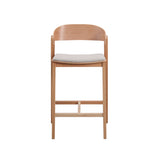 Ex Display - Davis Natural Bar Stool - Grey Seat Bar Stool Swady-Core