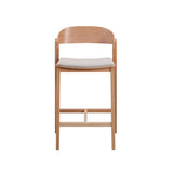 Ex Display - Davis Natural Bar Stool - Grey Seat Bar Stool Swady-Core