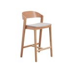 Ex Display - Davis Natural Bar Stool - Grey Seat Bar Stool Swady-Core