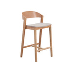 Ex Display - Davis Natural Bar Stool - Grey Seat Bar Stool Swady-Core