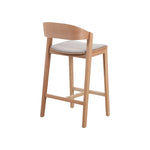 Ex Display - Davis Natural Bar Stool - Grey Seat Bar Stool Swady-Core