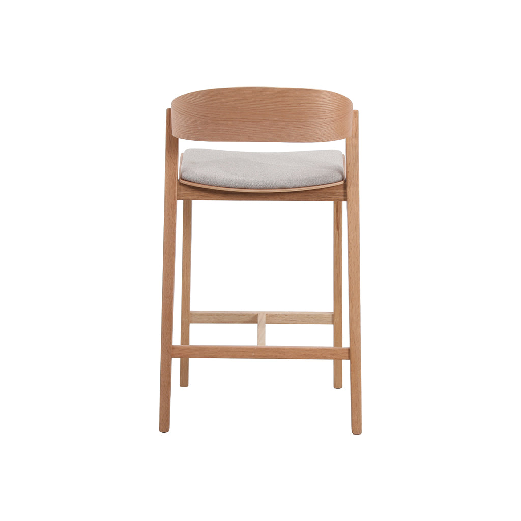 Davis Natural Bar Stool - Grey Seat Bar Stool Swady-Core