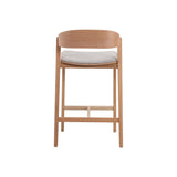 Ex Display - Davis Natural Bar Stool - Grey Seat Bar Stool Swady-Core