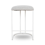 Set of 2 - Galvan 65cm White Bar Stool - Clay Grey Bar Stool Freehold-Core