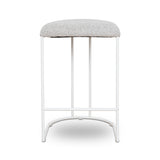 Set of 2 - Galvan 65cm White Bar Stool - Clay Grey Bar Stool Freehold-Core