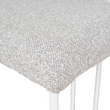 Set of 2 - Galvan 65cm White Bar Stool - Clay Grey Bar Stool Freehold-Core