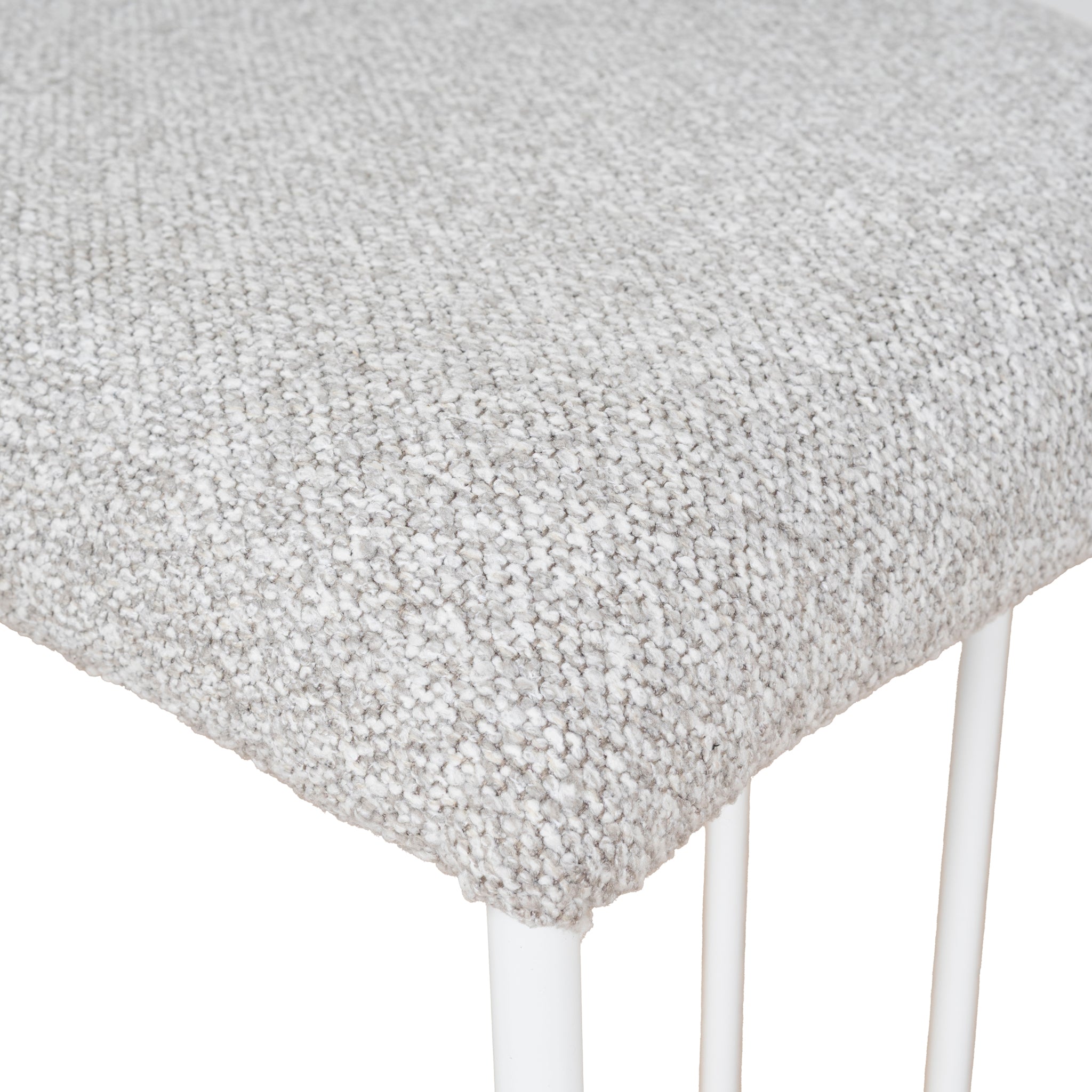 Set of 2 - Galvan 65cm White Bar Stool - Clay Grey Bar Stool Freehold-Core