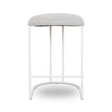 Set of 2 - Galvan 65cm White Bar Stool - Clay Grey Bar Stool Freehold-Core