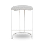 Set of 2 - Galvan 65cm White Bar Stool - Clay Grey Bar Stool Freehold-Core