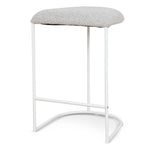 Set of 2 - Galvan 65cm White Bar Stool - Clay Grey Bar Stool Freehold-Core