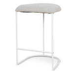 Set of 2 - Galvan 65cm White Bar Stool - Clay Grey Bar Stool Freehold-Core