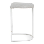Set of 2 - Galvan 65cm White Bar Stool - Clay Grey Bar Stool Freehold-Core