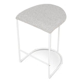Set of 2 - Galvan 65cm White Bar Stool - Clay Grey Bar Stool Freehold-Core