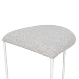 Set of 2 - Galvan 65cm White Bar Stool - Clay Grey Bar Stool Freehold-Core