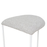 Set of 2 - Galvan 65cm White Bar Stool - Clay Grey Bar Stool Freehold-Core