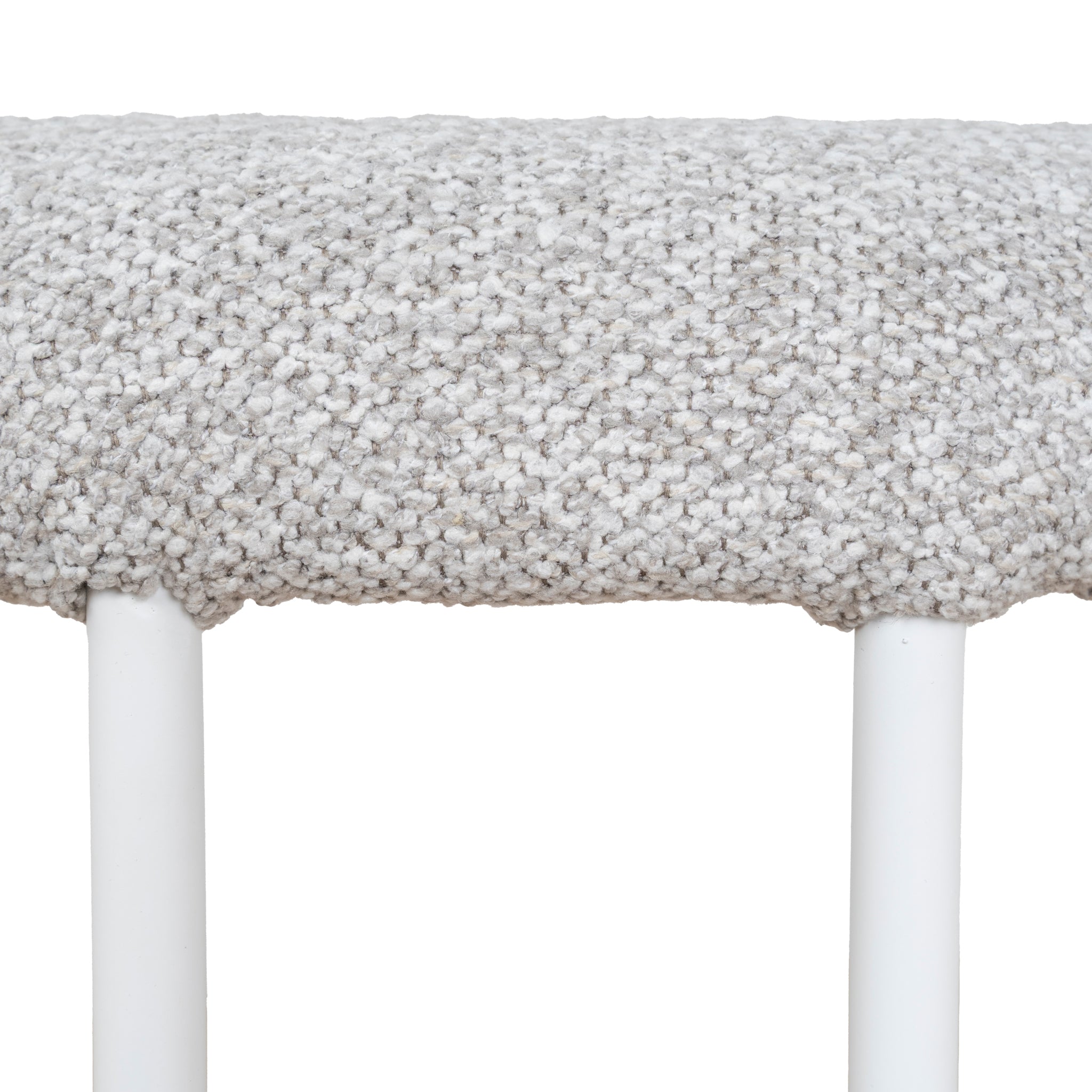 Set of 2 - Galvan 65cm White Bar Stool - Clay Grey Bar Stool Freehold-Core