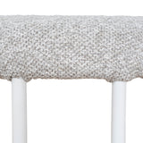 Set of 2 - Galvan 65cm White Bar Stool - Clay Grey Bar Stool Freehold-Core