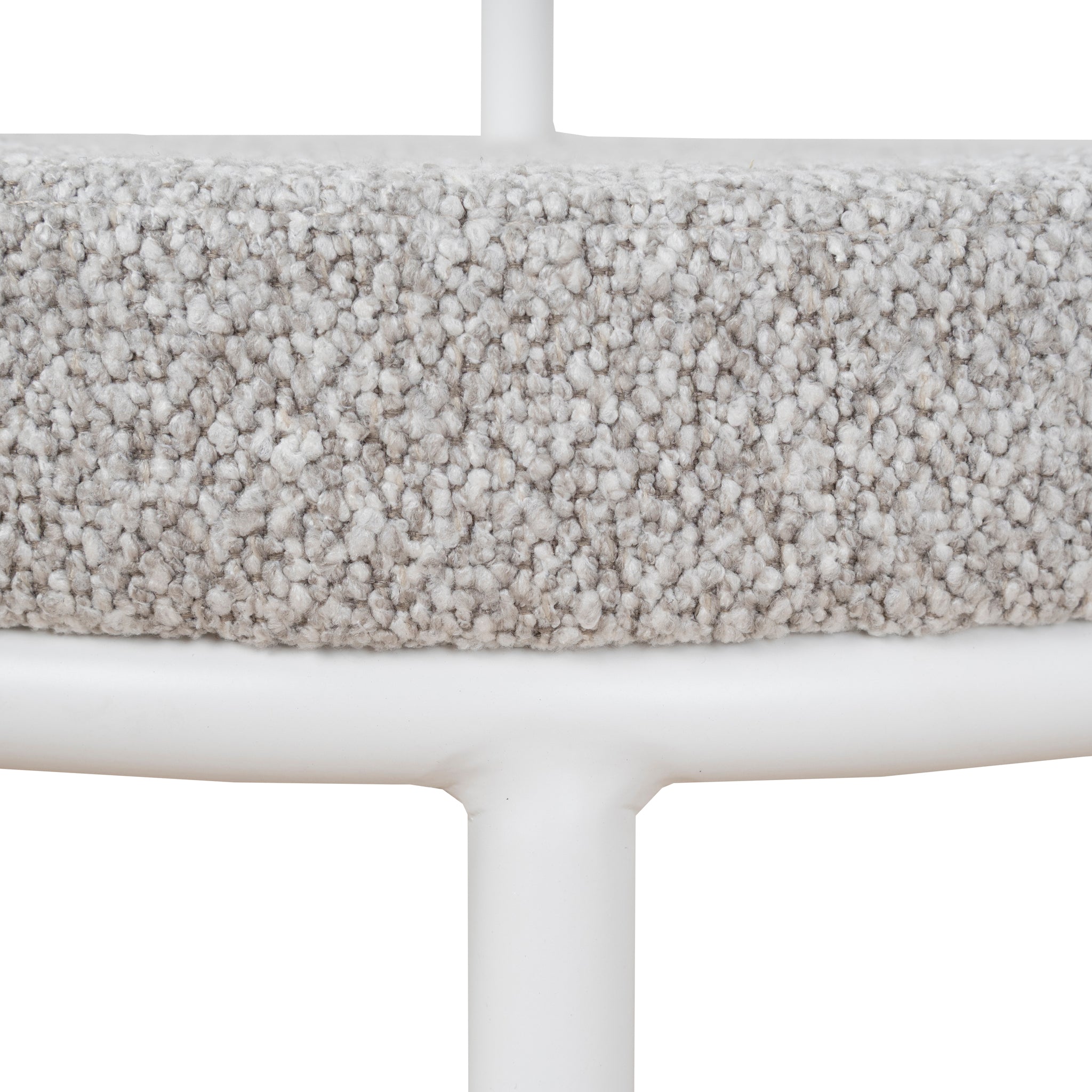 Set of 2 - Karimi 65cm White Bar Stool - Clay Grey Bar Stool Freehold-Core