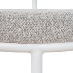 Set of 2 - Karimi 65cm White Bar Stool - Clay Grey Bar Stool Freehold-Core