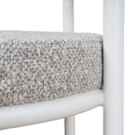 Set of 2 - Karimi 65cm White Bar Stool - Clay Grey Bar Stool Freehold-Core