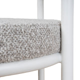 Set of 2 - Karimi 65cm White Bar Stool - Clay Grey Bar Stool Freehold-Core