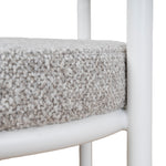 Set of 2 - Karimi 65cm White Bar Stool - Clay Grey Bar Stool Freehold-Core