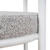 Set of 2 - Karimi 65cm White Bar Stool - Clay Grey Bar Stool Freehold-Core