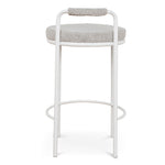 Set of 2 - Karimi 65cm White Bar Stool - Clay Grey Bar Stool Freehold-Core