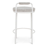 Set of 2 - Karimi 65cm White Bar Stool - Clay Grey Bar Stool Freehold-Core