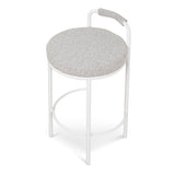 Set of 2 - Karimi 65cm White Bar Stool - Clay Grey Bar Stool Freehold-Core