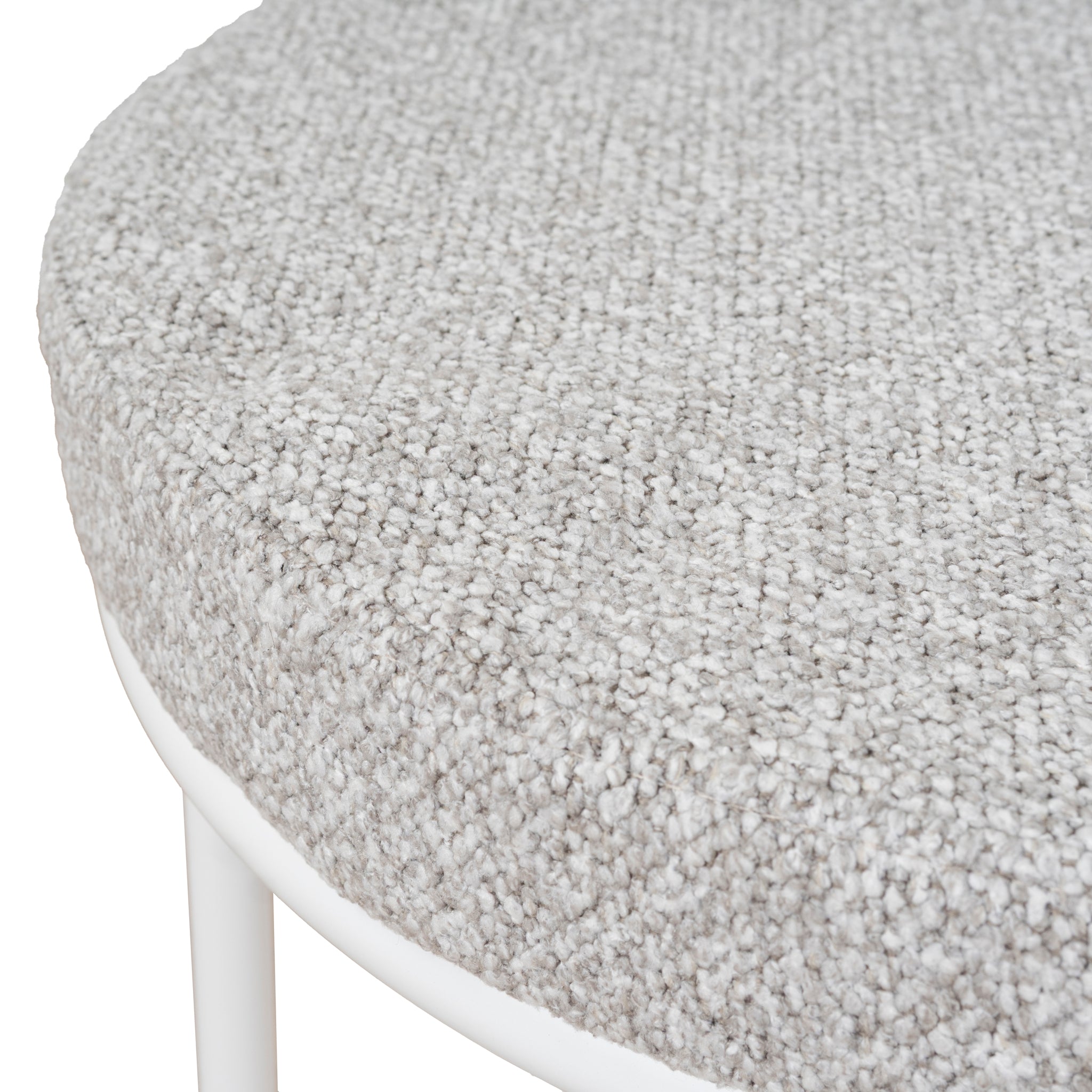 Set of 2 - Karimi 65cm White Bar Stool - Clay Grey Bar Stool Freehold-Core