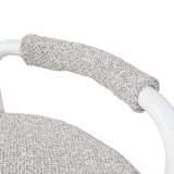 Set of 2 - Karimi 65cm White Bar Stool - Clay Grey Bar Stool Freehold-Core