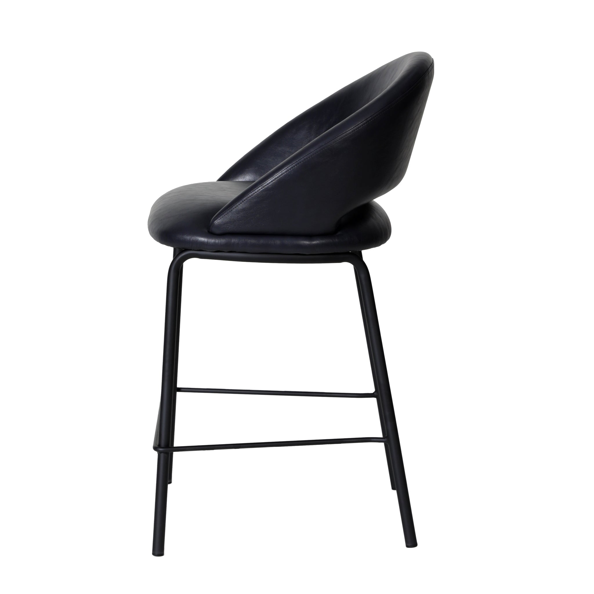 Set of 2 - Harrington Bar Stool - Full Black Bar Stool Freehold-Core